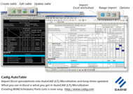 AutoCAD Excel - { Cadig AutoTable 3.0 } screenshot